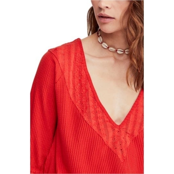 NWT Free People Parisian Night Vermilion Top - Picture 4 of 6